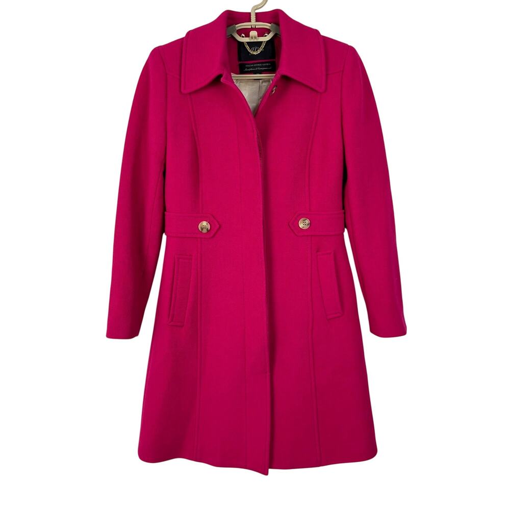J.Crew Lady Day Coat Italian Double Cloth Wool Thinsulate 2P Petite Pink AG290